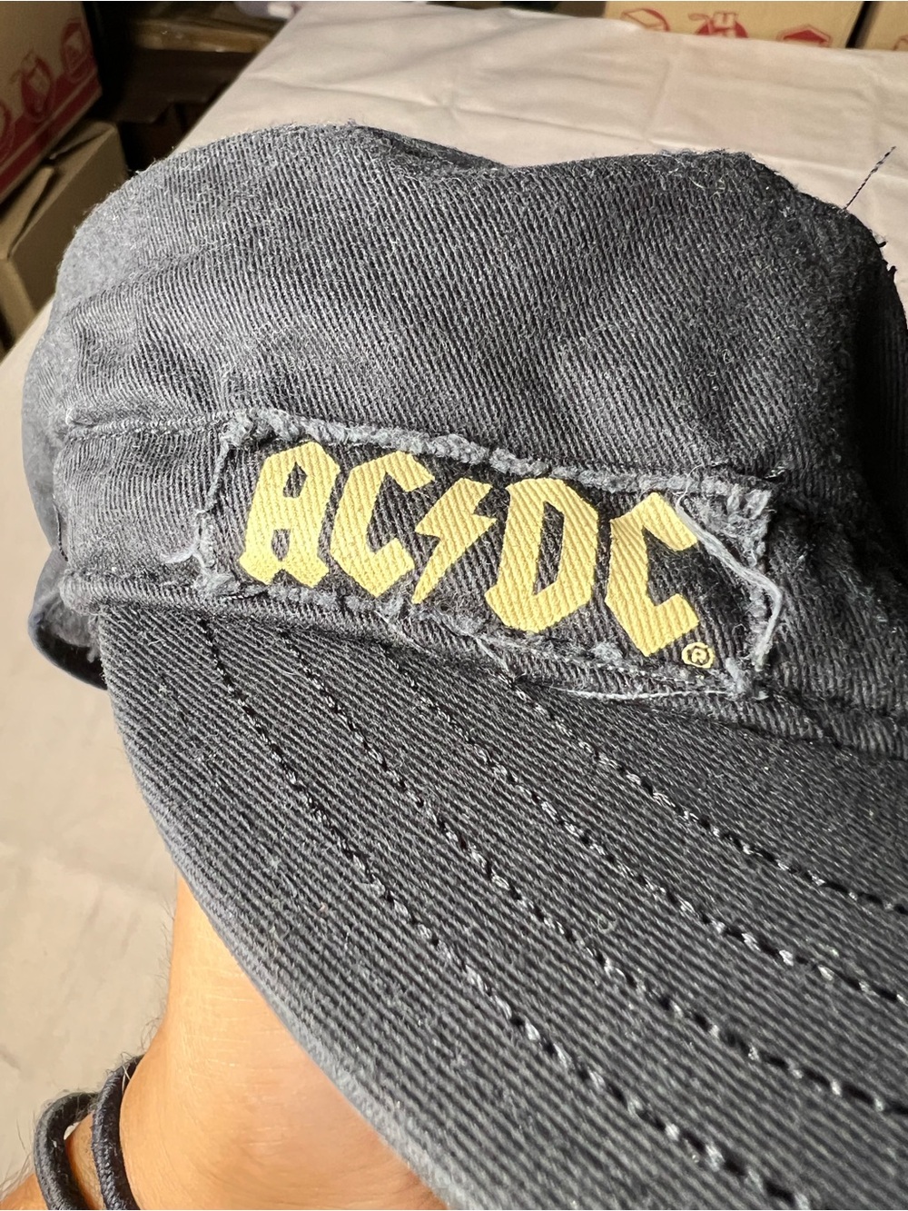 AC/DC black army cap with logo - Picture 7 of 7